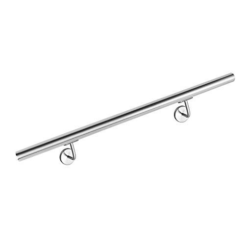Froadp Pasamanos de Acero Inoxidable AISI304 Contra la Barandilla de la Pared Balaustres con Soporte...