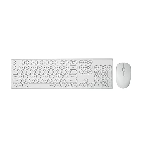 Rapoo X260 Keyboard and Mouse Combo Wireless Desktop Keyboard - White (B09DG3BG1K) Amazon Price History, Amazon Price Tracker