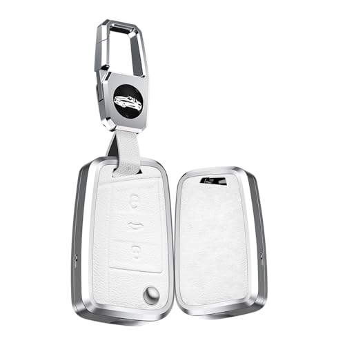 Étui clé VW Golf 7 en cuir de vachette et aluminium premium