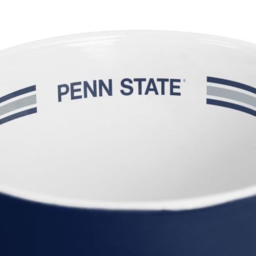 Image of Logo Brands NCAA Penn State Nittany Lions 15 oz Stripe Coffee Mug - Vintage Team Logo, Inside Print & Stripes, Microwave & Dishwasher Safe- Great Gift For Fans & Alumni
