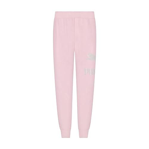 Image of Puma Girls' Core Logo Jogger, Fleece Lined, Elastic Waistband, Pull on Pant
