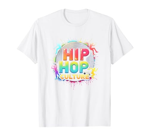 Photo de Hip Hop Culture Vibrant Urban Beat pour Les Hommes Amateurs de Musique T-Shirt, Homme, Blanc, XL