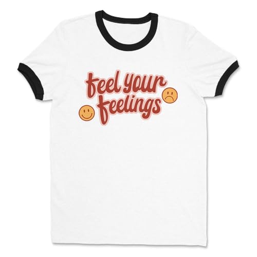 Amazon.com: TeesAndTankYou Feel Your Feelings Ringer Tee Shirt