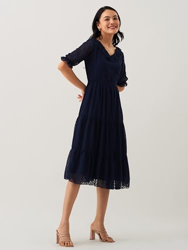 Image of AASK Dress for Women One Piece Kurta Set Tops Knee-Length Fit And Flare Dresses