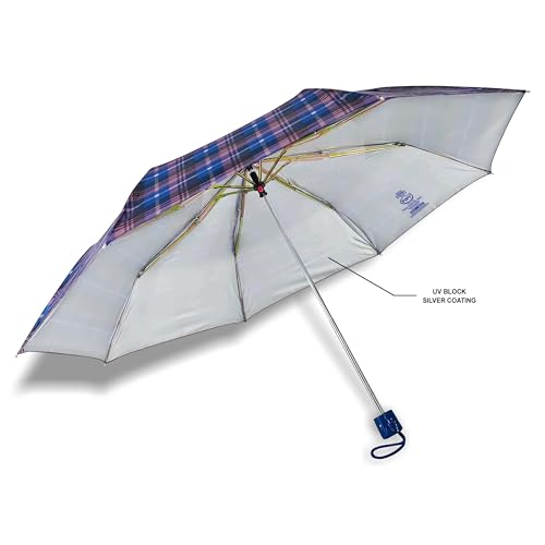Image of 3Fold Cherry Check Print | 1m wide coverage | U.V. Block Silver Coating | WPWR coating - QuickDry | 27cm (closed length) | Collection3