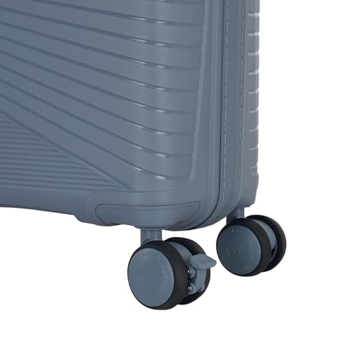Image of American Tourister 77 CM Hard Shell 8 Spinner Wheel,Expander & Recessed TSA Lock Check-in Trolley Bag for Travel|Large PP Suitcase with Double Zipper,Flexi Packing Straps for Unisex (Grey, 77 CM)