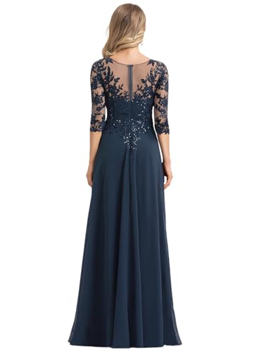 Sequins A-Line Mother of The Bride Dresses for Wedding Women's Formal Evening Gowns with Lace Appliques ZXF0203