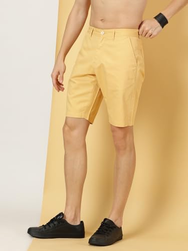Image of Thomas Scott Men's | Solid | Chino Shorts | Regular Fit | Cotton Elastane | Above Knee | Casual Short