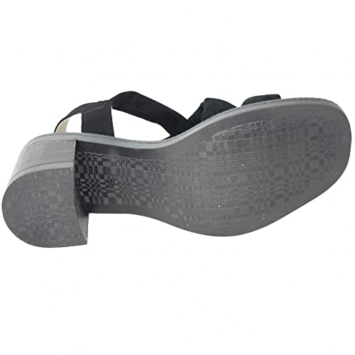 Sandales en cuir noir Dorking D9067 chic pour tous les événements