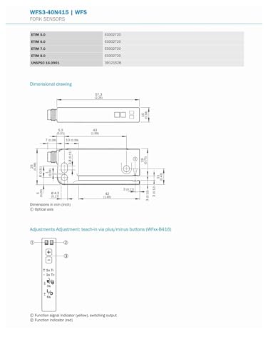 Capteur WF2-40B410 détection haute précision pour étiqueteuse - 5
