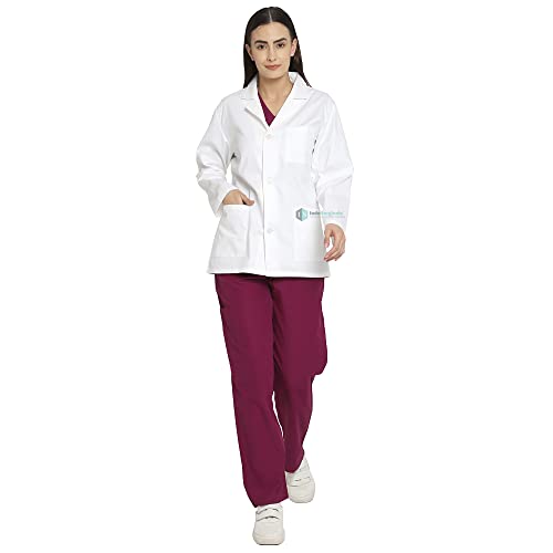 IS IndoSurgicals Unisex Lab Coat for Chemistry Lab and Medical Students (Medium)