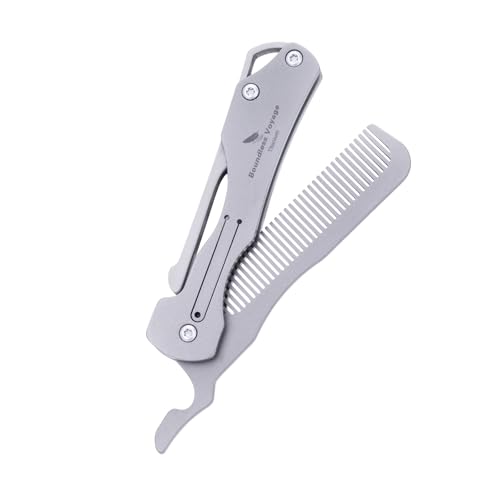 Peine plegable de titanio para cabello y barba miniatura 1