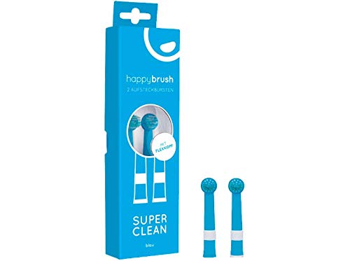 Preisvergleich Produktbild Happybrush Aufsteckbürsten Rotierend blau (2er Pack)