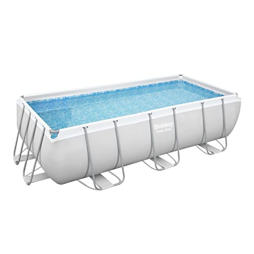 Bestway Power Steel Frame Pool-Set rechteckig für den Garten