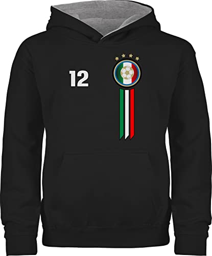 Italien Kinder Hoodie Mit Personalisiertem Namen - Fußball Kapuzenpullover Für Jungen & Mädchen