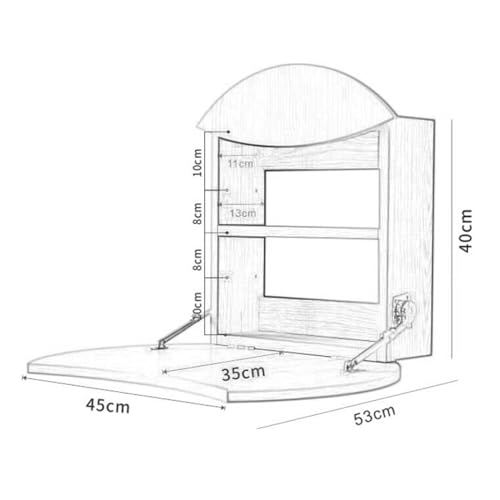Étagère murale marron pour optimiser les petits bureaux et coiffeuses