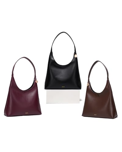 Bolso Hobo de Cuero Vegano para Mujer, Mediano, con Cierre miniatura 7