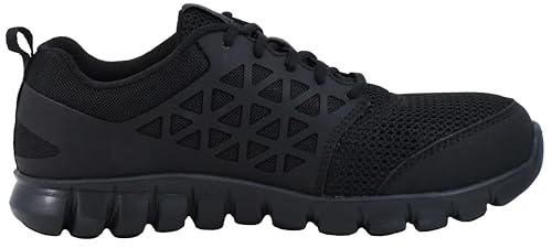 Image of Reebok Men's Rb4041 Sublite Cushion Safety Toe Athletic Work Shoe Black | Safety Work Shoes
