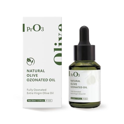Fully Ozoneted Olive Oil-100% Pure Ozone Oil-1 OZ-Glass Dropper Bottle-Organic Natural for Skin Care Essence Oil- Rich in Reactive Oxygen.