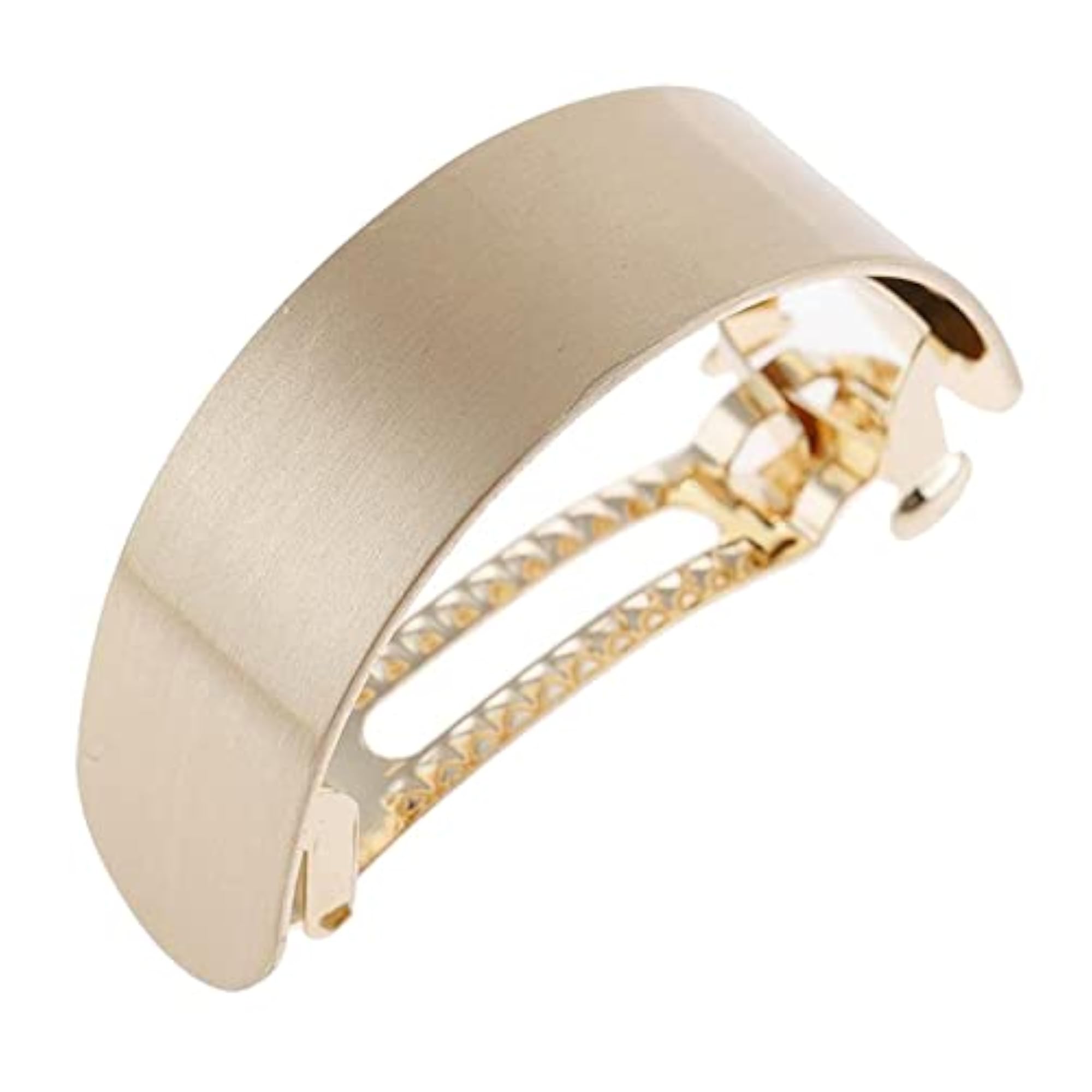 3xSmooth Surface Hair Barrette Semicircle French Clip