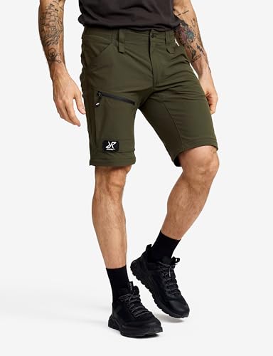 RevolutionRace RVRC GP Pro Stretch Zip-Off Pants für Herren, Wandelbare Wanderhosen für Outdoor-Aktivitäten, Forest Night/Anthracite, S