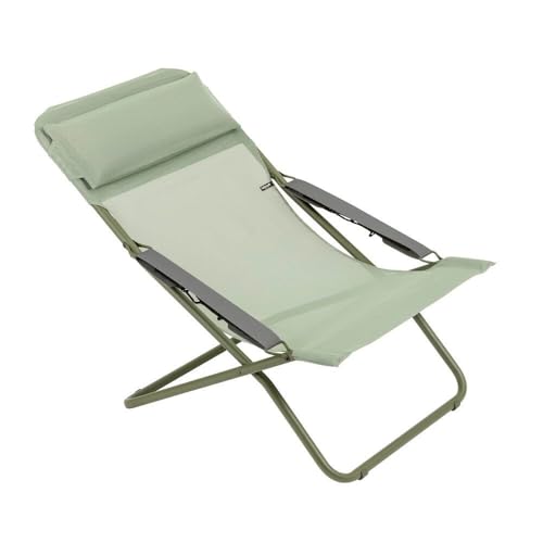 Sedie e Sdraio LaFuma Lafuma Sedia a sdraio pieghevole multi-posizione Transabed Batyline® Iso (Verde Moss - Tubi verde)