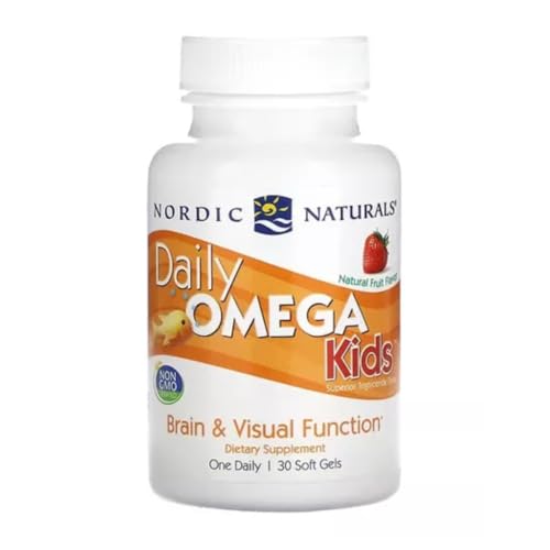 Daily Omega Kids, Natural Fruit Flavour, 500 mg, 30 Chewable Soft Gels
