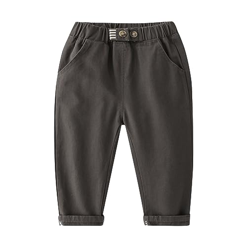 Moonker Toddler Jogger Pants Girls Boys Elastic Waist Solid Color 2222222 with Pockets Summer Vacation Casual