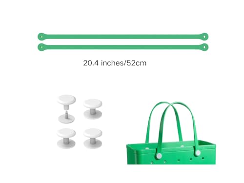 Image of Replacement Straps for Large Rubber Beach Bag, Replacement Handles with 4 Snaps for Rubber Beach Bag, EVA Bag Strap Replacement, Beach Bag Repair Kit
