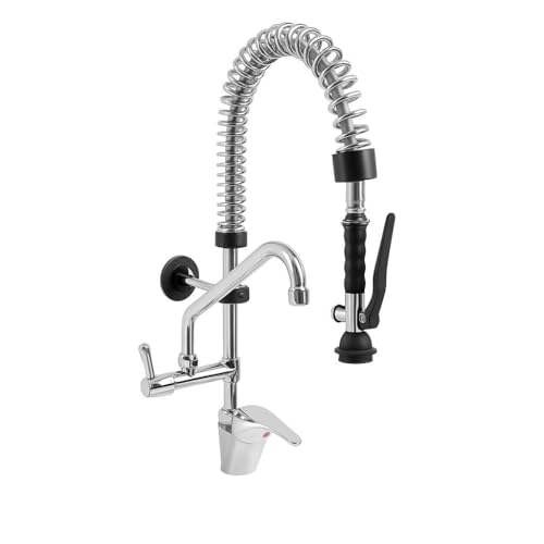 Robinet Douchette Professionnel avec Mitigeur+ Col de Cygne – Eau Chaude/Froide – Idéal Cuisine Pro, Restaurant, Bar, Hôtel, Collectivités –...