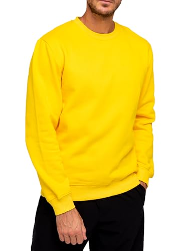 TUVEKE Men's Sweatshirts Soft Long Sleeve Crewneck Sweatshirt Fleece Sweat Shirt Pullover Sweater S-3XL