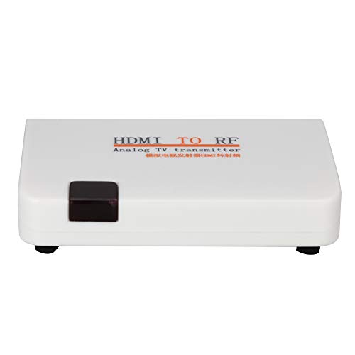 Convertidor coaxial de HDMI a RF, Adaptador de Video 1080P Entrada de Soporte Resolución HDMI: 480I/480P/576I/576P/720P/720I/1080I/1080P(Enchufe de la UE)