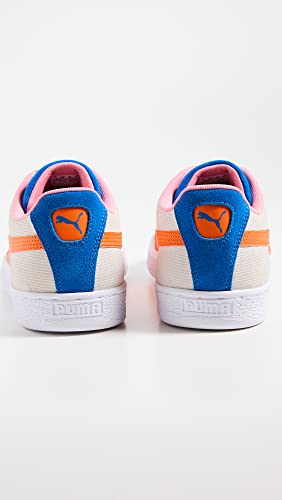 Image of PUMA Select Men's Suede Cord Sneakers, White /Team Royal /Rickie Orange, 13 Medium US