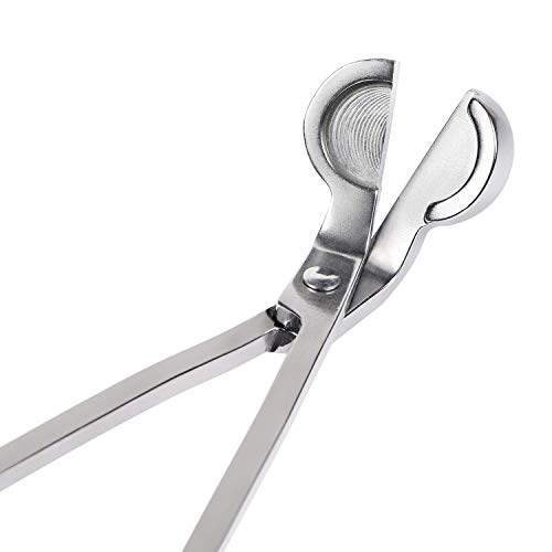 Image of EVERMARKET Candle Wick Trimmer, Polished Stainless Steel Wick Clipper Cutter - Reaches Deep Into Candles to Cut Spent Wicks, Allow Cleaner Burn and Prevent Soot Buildup
