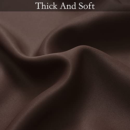Image of SimpleHome Ombre Gradient Brown White to Gray Curtains for Bedroom, 52Wx63L | Room Darkening Curtains,Light Blocking Thermal Insulated Grommet Window Curtains for Living Room,2 Panels,63 Inches Length