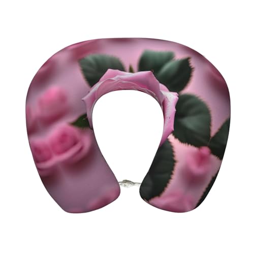 Almohada de viaje con espuma viscoelástica y funda suave miniatura 1