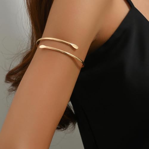 Image of Long tiantian Gold Arm Cuff Upper Arm Armband Greek Goddess Costume Jewelry