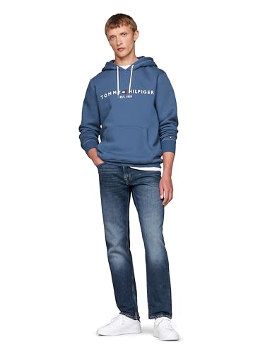Image of Tommy Hilfiger Men's Medium Weight Fleece Hoodie Sweatshirt With Embroidered Logo, Also Available in Big & Tall