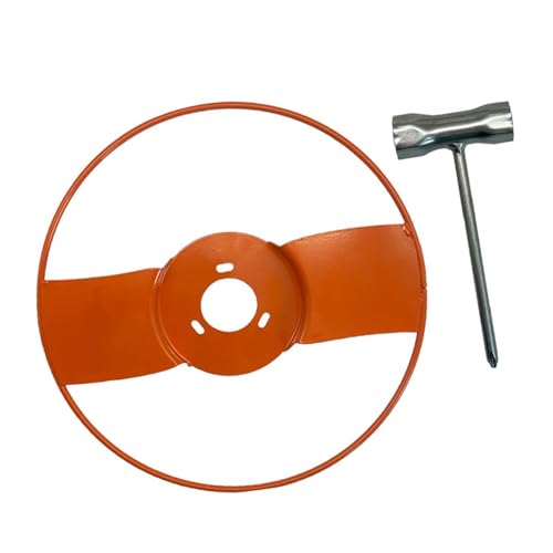 Generic 芝刈り機プロテクター 飛散する石やゴミをブロック 草刈機部品 安全な作業をサポートする 苗木保護プレート 厚みのある強化デザイン 安全ガード 金属製で防錆加工済み 園芸用アクセサリー 交換用ツール レンチ付き 芝生の手入れや庭仕事に適用,