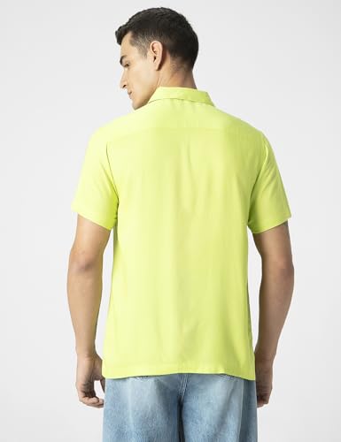 Image of FYLTR Men's Solid Rayon Casual Shirt with Resort Collar & Half Sleeves | Shirts for Men