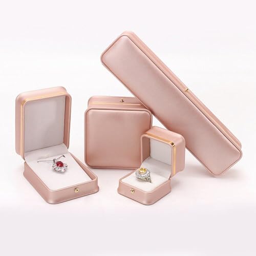 Boîtes pour bijoux, boucles d'oreilles et bagues : pack de coffrets cadeaux en PU - 8
