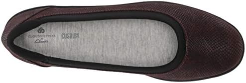 Clarks Women's Ayla Low, Burgundy Snake Print Synthetic, 7Medium | Image 4