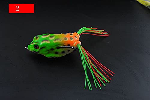 FNAPE Angelköder 5er Set, 6.5CM 12G Kunstköder Raubfisch Raubfischköder Oberflächenköder Froschköder Weiche Köder Frosch Angelköder Wobbler Für Barsch Forelle Hecht Zander Süßwasser Salzwasser