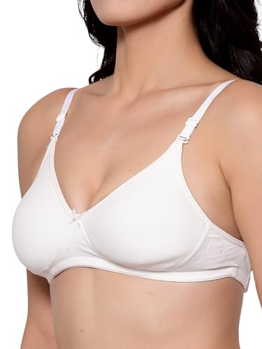Image of Inner Sense Bra for Woman Made with Organic Cotton and Bamboo I Demi Cups Backless Bra for Woman with Removable Straps and Transparent Back I Non Padded Wire-Free Innerwear