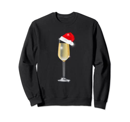 Noël Champagne Humour Fête Célébration Réveillon Femme Homme Sweatshirt Cover