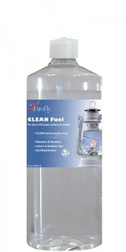 Firefly Kosher Clean Fuel Lamp Oil - Smokeless, Virtually Odorless, and - Long-Lasting Burn Time for Indoor & Outdoor Lamps - 32 Ounces - Made in USA