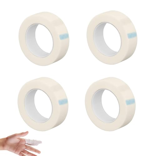 DJHUHN 4 Rollen Medizinisches Klebeband 1.25 cm x 9.1m Mikroporöses und Atmungsaktives Sporttape Breathable Micropore Tape für Hand Fuss zur Fixierung und Unterstützung