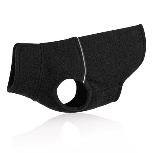 Image of Dog Clothes for Small Dogs Fleece Vest Dog Sweater Boy Girl, Warm Pullover Fleece Doggie Jacket, Winter Pet Ourfit Chihuahua Sweater - Yorkie Clothes (Black, XX-Small)