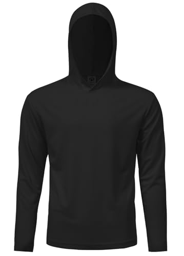 Image of 5 Pack Men's UPF 50+ Sun Protection Hoodie Shirts Long Sleeve Shirts Quick Dry Lightweight for Running Workout Hiking Fishing