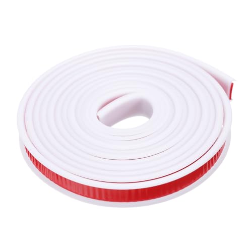 Image of uxcell U-Shape Edge Banding, 9.8ft x 15mm TPE Self-Adhesive Veneer Edging, Plywood Edge Trim Flexible Furniture Edge Protector for Countertop Cabinet Shelf Restoration (White)